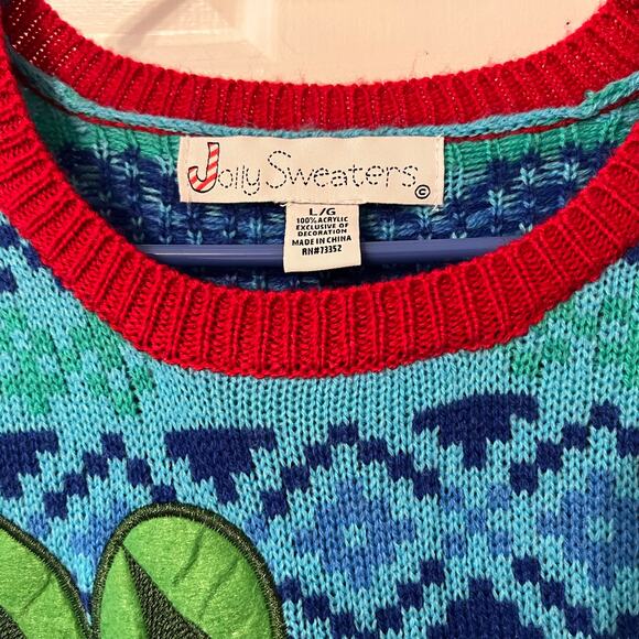 Jolly Sweaters Flamingo LED Christmas Crewneck Sweater - Picture 3 of 7